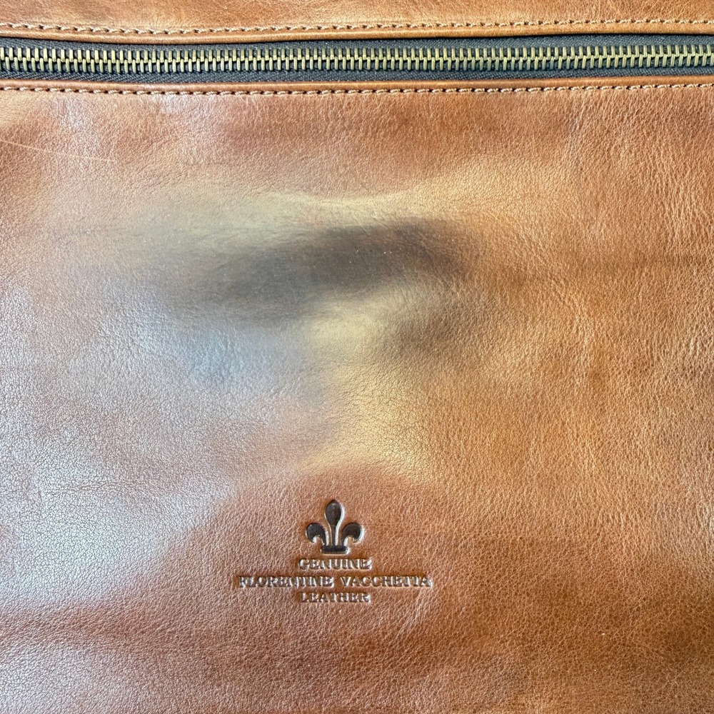 DOONEY & BOURKE Brown Florentine Vacchetta Leather Briefcase Large - Picture 3 of 12